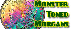 Jhon E. Cash - Rare Coins, Currency, and Collectibles - Monster Rainbow  Toned Morgans