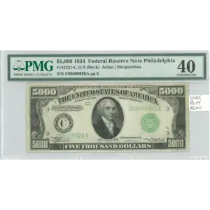 $5,000 1934  High Denomination Notes 2221-C