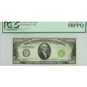 $5,000 1934  High Denomination Notes 2221-G