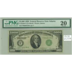 $5,000 1928  High Denomination Notes 2220-F
